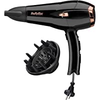 BaByliss D373E Secador de pelo retráctil- iónico- Motor DC 2000W de potencia- 2 velocidades- 3 temperaturas- incluye…